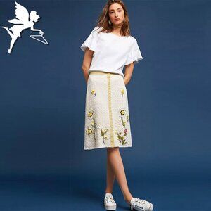 VARUN BAHL Barbonne Button Front Floral Skirt